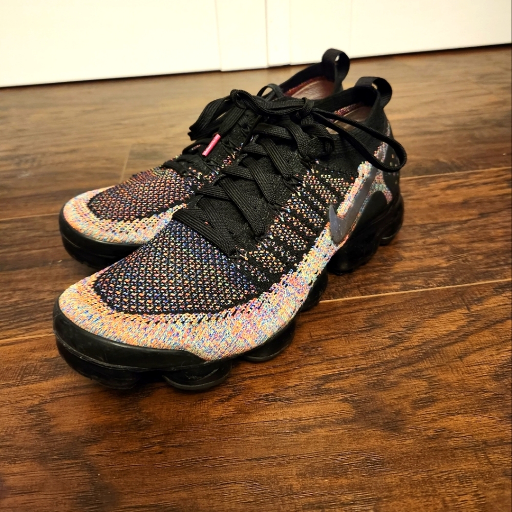 Black/Multi Nike Vapormax Flyknit W9.5